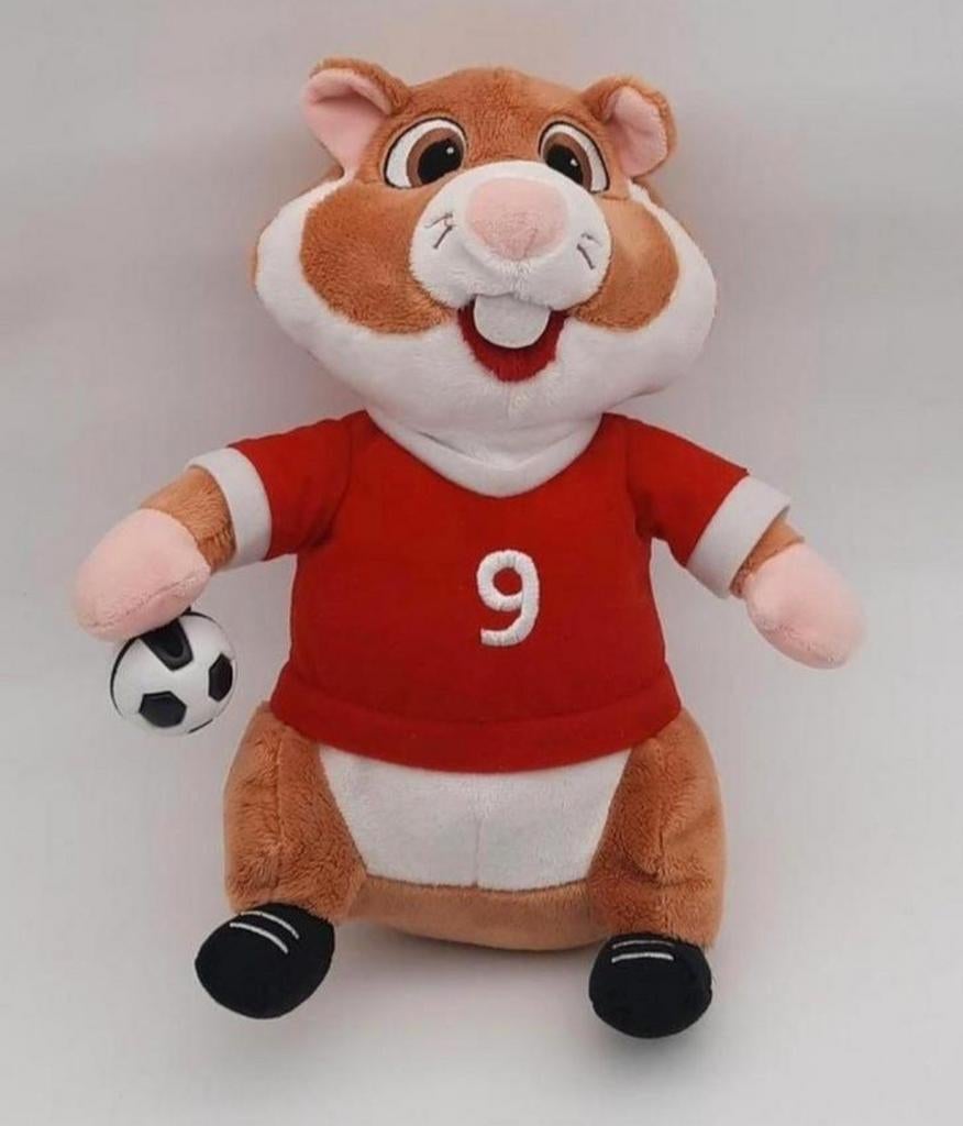 AH Voetbal Hamster nr. 9 met bal ca. 28cm, Kinderen en Baby's, Ophalen of Verzenden, Zo goed als nieuw, Overige typen