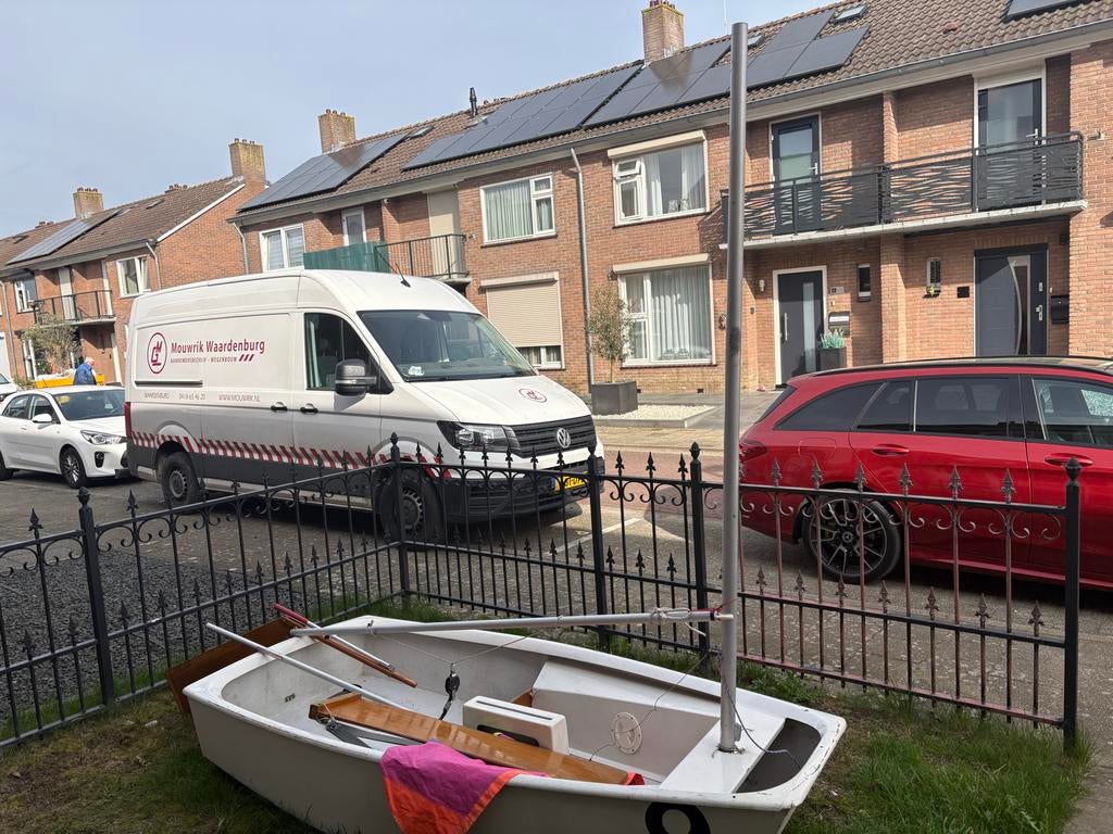 Optimist zeilboot met zeil ligte opknapper, Watersport en Boten, Geen motor, Gebruikt, Optimist, Minder dan 3 meter