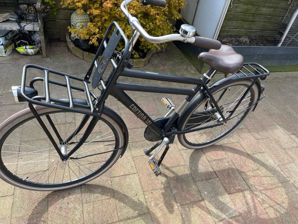 Cortina U4 Transportfiets Heren - Mat Zwart, Fietsen en Brommers, Overige merken, Terugtraprem, Versnellingen, Ophalen of Verzenden