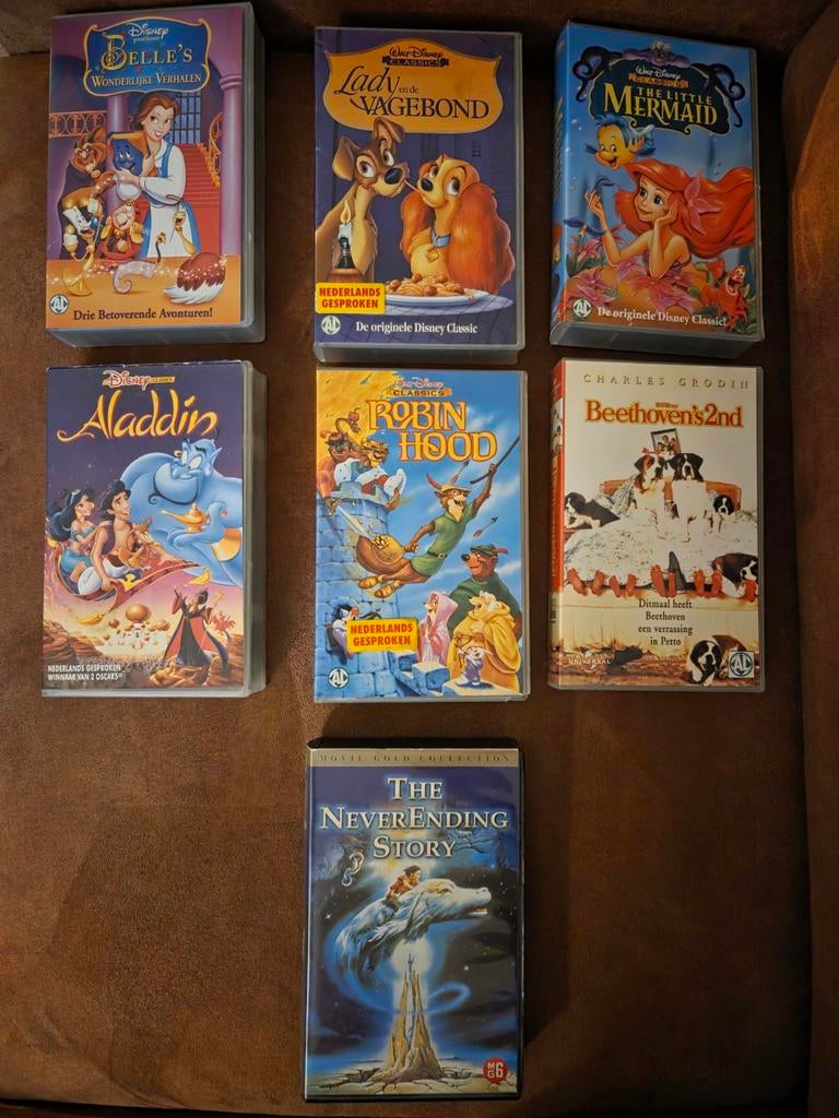 Diverse videobanden o.a Disney, Cd's en Dvd's, VHS | Kinderen en Jeugd, Zo goed als nieuw, Ophalen