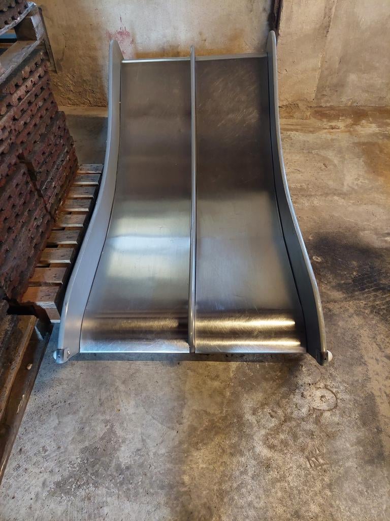 Glijbaan rvs/speeltoestel/glijgoot/tweeling, Ophalen, Gebruikt, Glijbaan, Aanbouwonderdeel