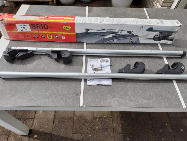 Menabo Brio 120 cm dakdragers open dakrails, Auto diversen, Dakdragers, Gebruikt, Ophalen