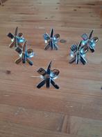 6 servetringen vork, lepel, mes, Ophalen of Verzenden, Gebruikt