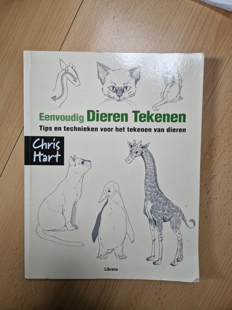 Eenvoudig Dieren Tekenen boek Chris Hart, Hobby en Vrije tijd, Tekenen, Gebruikt, Papier, Schets- of Tekenboek, Ophalen of Verzenden