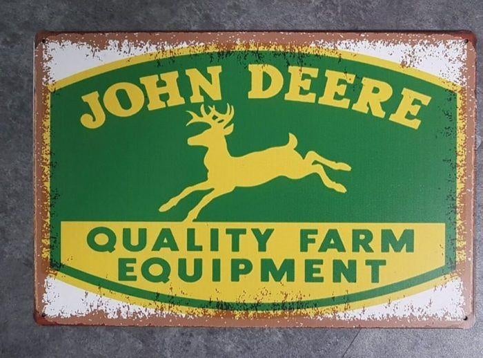 John Deere tractor metalen reclame bord lamp vlag beker klok, Jd, Nieuw, Ophalen of Verzenden, Jd