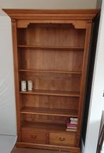 Massief licht eiken boekenkast met laden, Ophalen of Verzenden, Zo goed als nieuw, 25 tot 50 cm
