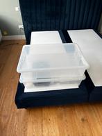 SAMLA Bak met deksel, transparant, 79x57x18 cm/55 l, Doe-het-zelf en Verbouw, Kratten en Dozen, Ophalen, Gebruikt, 40 tot 60 cm