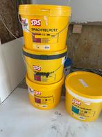 Spachtelputz ral 9001 wit fijn 1mm 2.5 emmer, Ophalen of Verzenden, Zo goed als nieuw, Wit