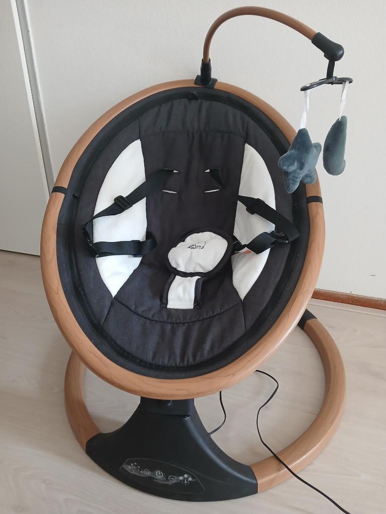 Deryan Baby Elektrische Wipstoel, Houtkleur, Kinderen en Baby's, Wipstoeltjes, Ophalen, Zo goed als nieuw, Schommelstoel, Overige merken