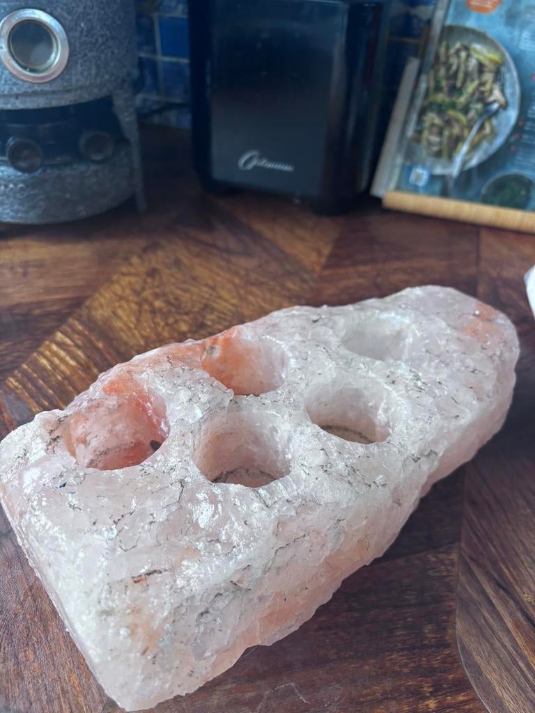 Zoutsteen waxinehouder, Ophalen of Verzenden, Zo goed als nieuw