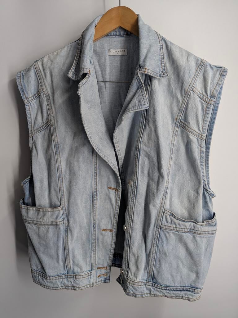 Loavies denim gilet spijkerjas lichtblauw maat S oversized, Loavies, Blauw, Ophalen of Verzenden, Loavies