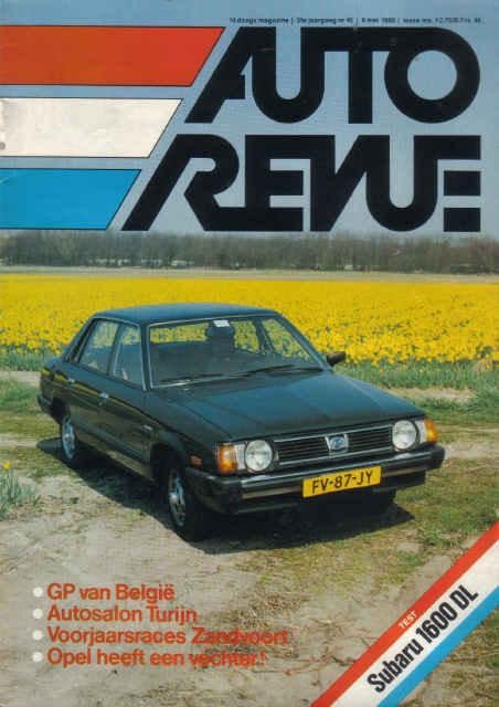 Autorevue 10 1980 : Subaru Leone 1600 DL - F1 Belgie Zolder, Ophalen of Verzenden, Gelezen, Algemeen