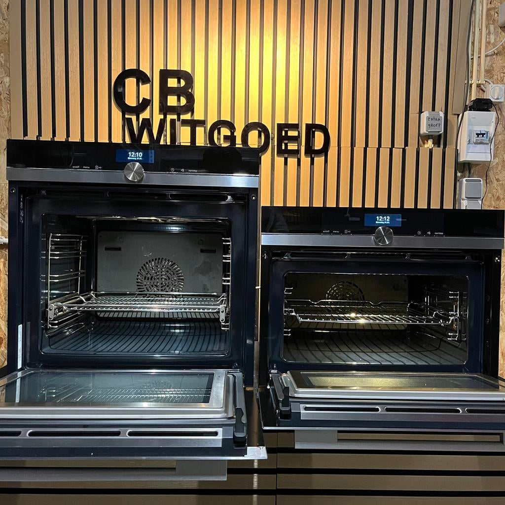 Luxe IQ700 siemens set combi oven 60cm + combi oven 45cm, Zo goed als nieuw, Oven met grill, Inbouw, Draaiplateau
