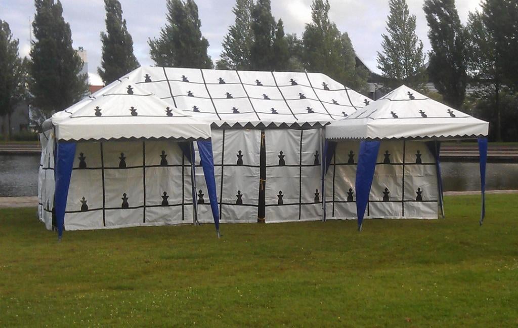 Marokaanse frametenten verhuur 45, 46 en 48 m waterdicht, Tuin en Terras, Partytenten, Verzenden, Partytent, Zo goed als nieuw