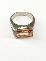 Zilveren Ring met Fonkelende Steen, Verzenden, Zo goed als nieuw, ., Dame