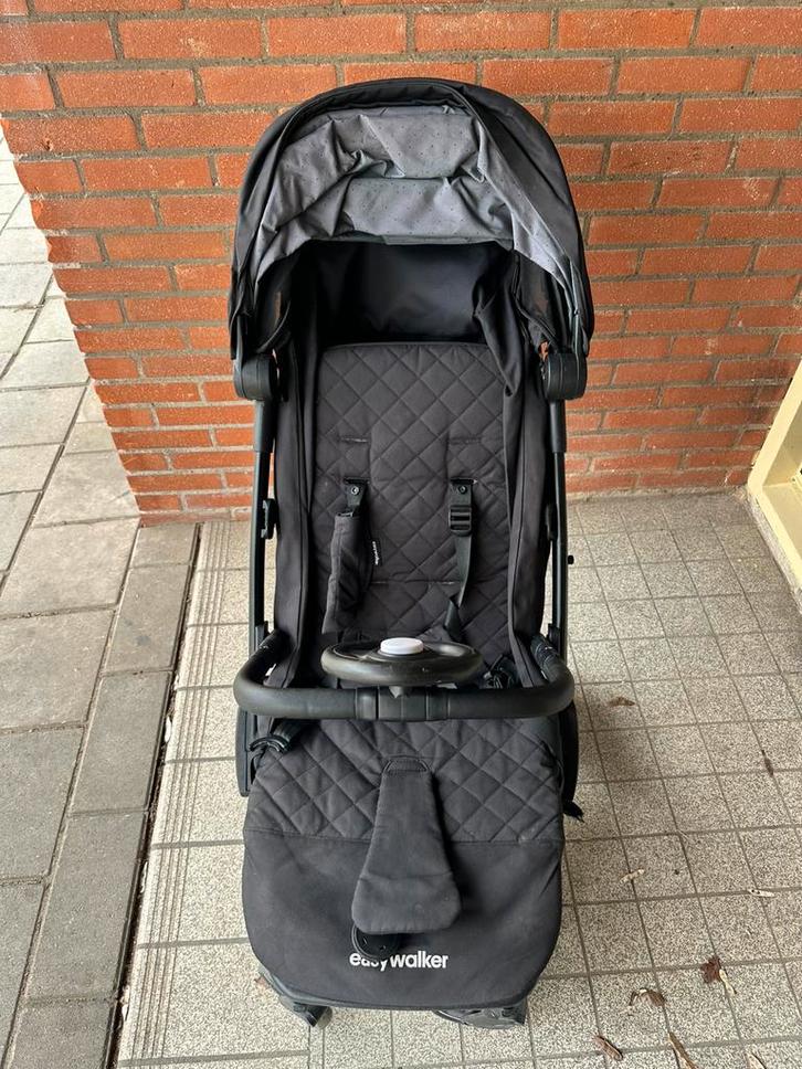 Easywalker Jackey Buggy zwart, Kinderen en Baby's, Buggy's, Zo goed als nieuw, Overige merken, Verstelbare rugleuning, Ophalen