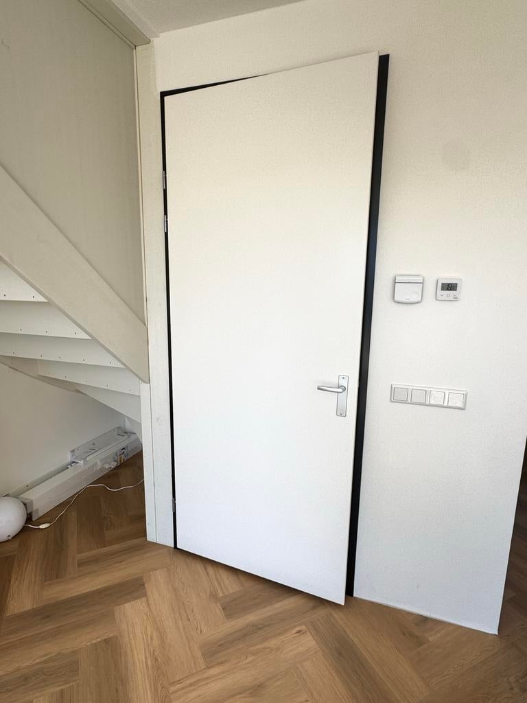 Nieuwe witte opdekdeur links (231,5 x 93 cm), Ophalen, 80 tot 100 cm, 215 cm of meer, Binnendeur