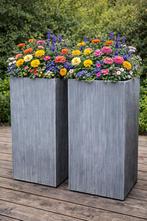 Hoge bloembakken - H 70 cm - beton look, Ophalen, Steen, Minder dan 60 cm, Nieuw