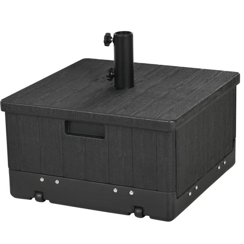 Outsunny 3-in-1 Parasolvoet, Bijzettafel, Bloembak, Ophalen, Zo goed als nieuw, Minder dan 1 meter, Parasolvoet