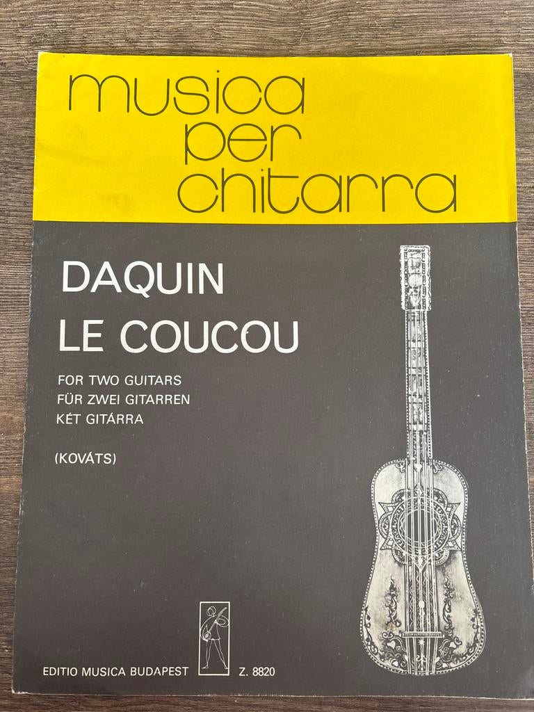 Bladmuziek Daquin Le Coucou voor twee gitaren, Muziek en Instrumenten, Klassiek, Ophalen of Verzenden, Artiest of Componist, Gitaar