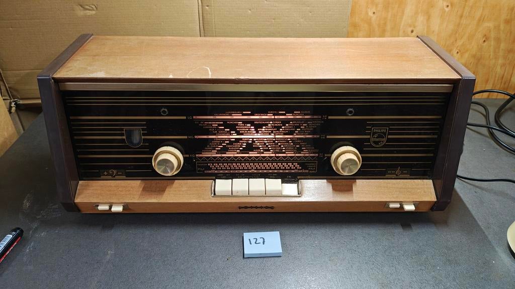 Philips B4X23A buizenradio, Antiek en Kunst, Antiek | Tv's en Audio, Ophalen of Verzenden