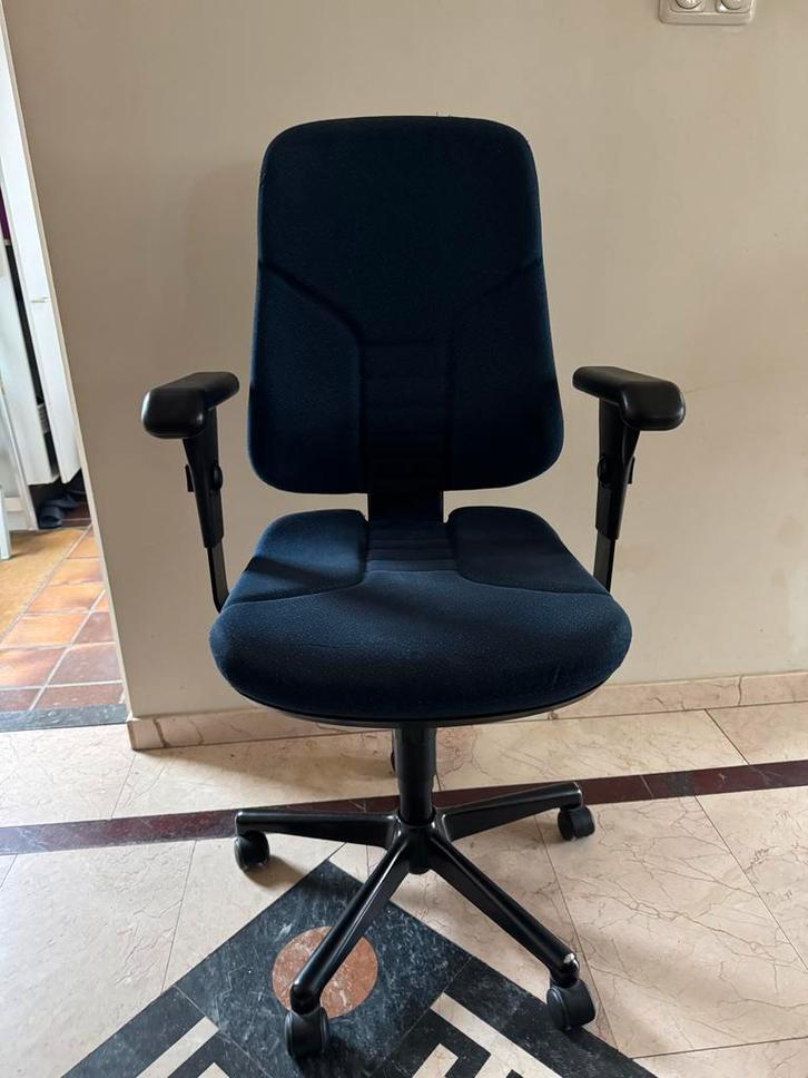 Ergonomische bureaustoel - Giroflex, Huis en Inrichting, Bureaustoelen, Gebruikt, Bureaustoel, Blauw, Ergonomisch, Ophalen