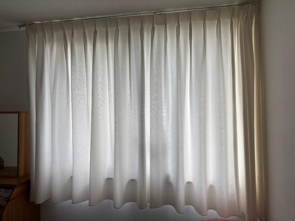 Partij gordijnen, Ophalen, Wit, Zo goed als nieuw, 200 cm of meer