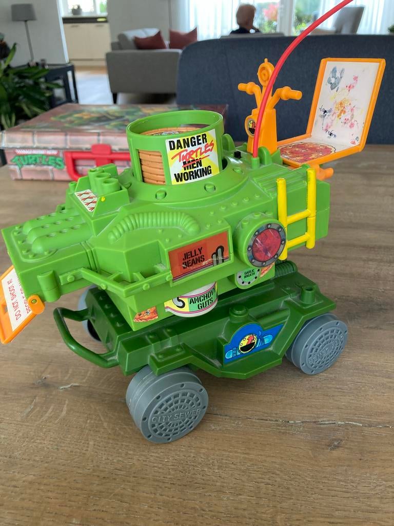 TMNT Pizza Thrower 1989 - Playmates Toys - Vintage Speelgoed, Gebruikt, Jongen of Meisje, W, Ophalen of Verzenden