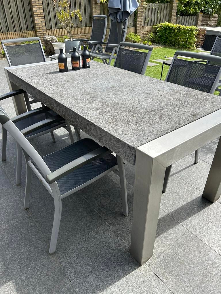 Tafelblad beton 180x90 Gratis, Ophalen, Gebruikt, Rechthoekig, Aluminium