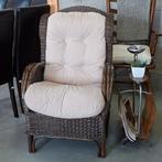 Retro stoel | manou fauteuil | vintage stoel met kussen, Ophalen, Gebruikt, Minder dan 75 cm, Stof