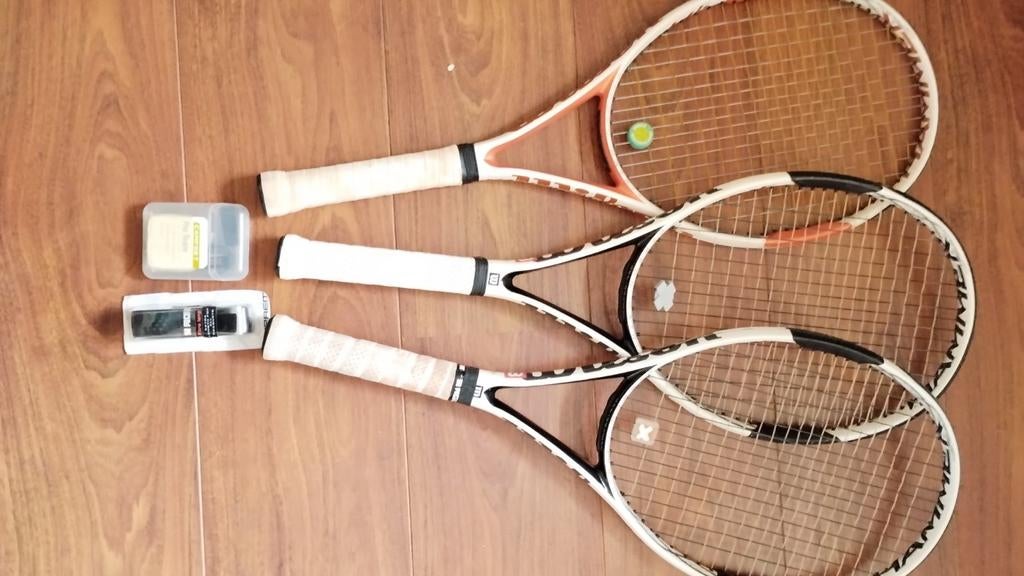 3 dezelfde Wilson Hammer 6 Carbon Matrix rackets, Ophalen of Verzenden, Racket, Wilson