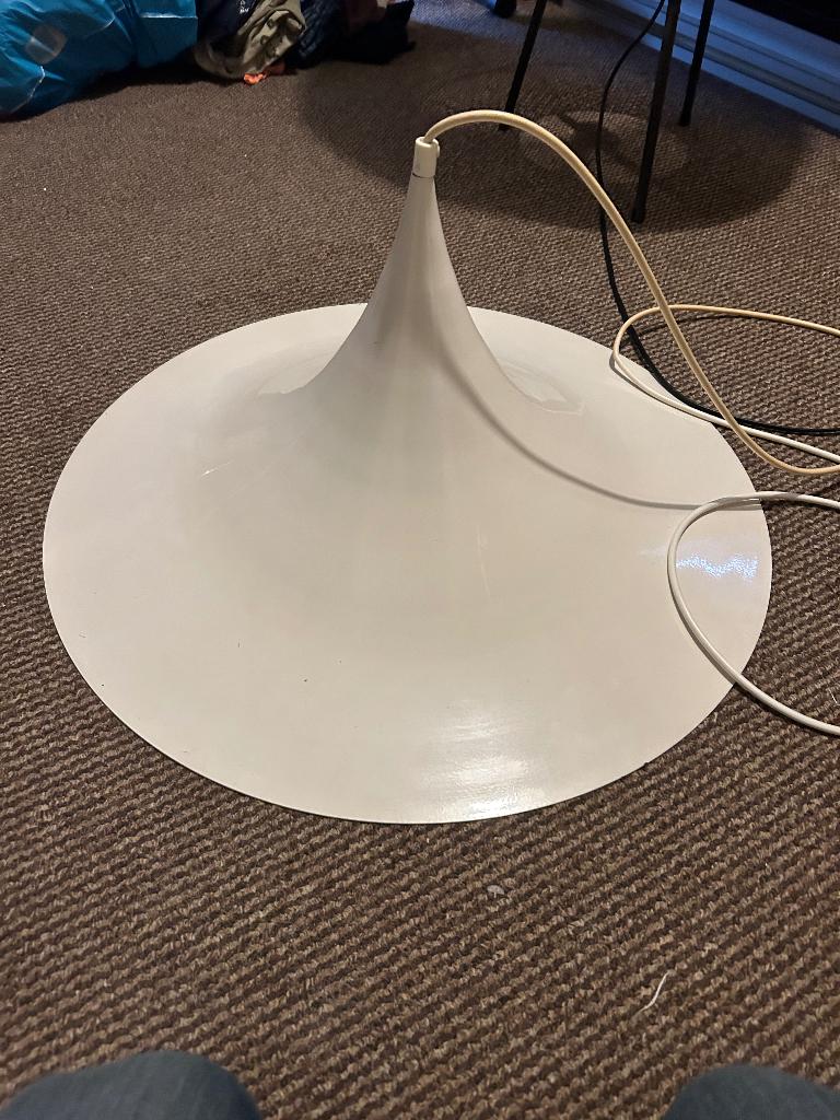 TROMPET HANGLAMP (model ;FOG & MORUP XL), Ophalen, Gebruikt, Metaal, Minder dan 50 cm