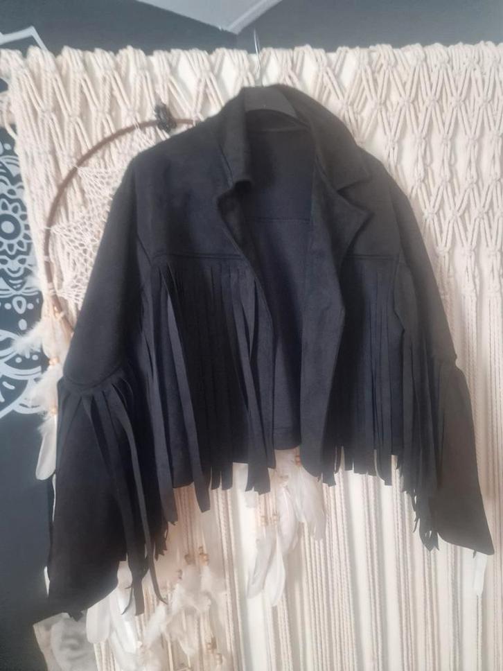 Nieuwe Boho Jas met Franjes - Zwart, Kleding | Dames, Overige Dameskleding, Nieuw, Ophalen of Verzenden