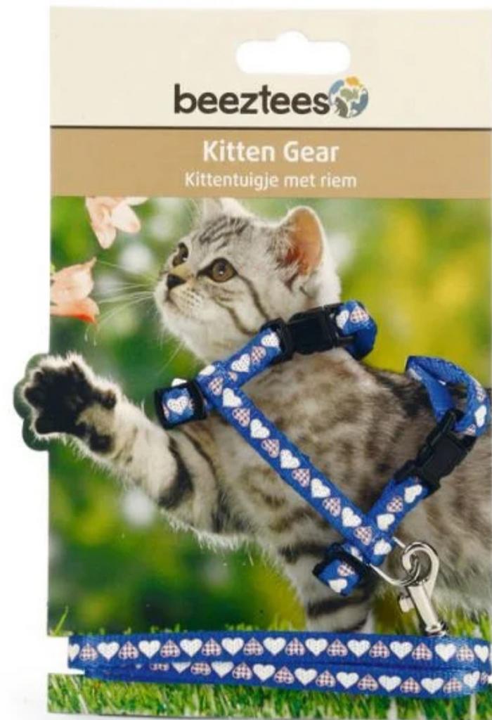 Kittentuigje met riem Hartjes, Ophalen of Verzenden, Zo goed als nieuw