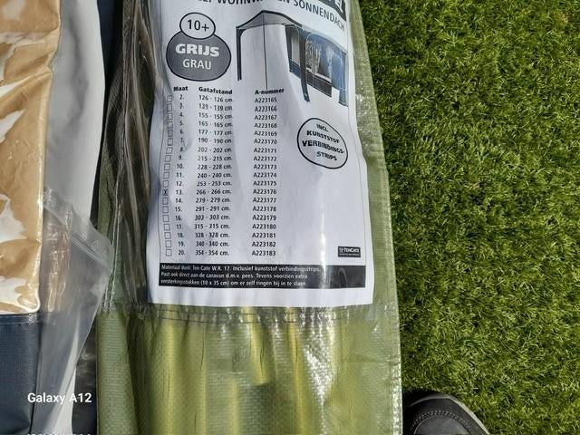 Voortent luifel + zijwand.  maat 13 (nieuw), Caravans en Kamperen, Caravan accessoires, Ophalen, Nieuw