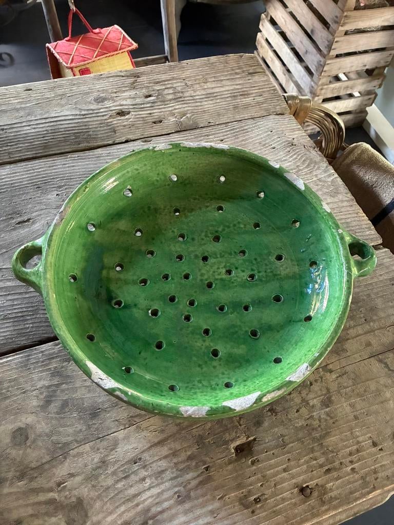 Antiek aardewerk vergiet Frans, Ophalen of Verzenden