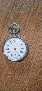 Antiek Zakhorloge Zilverkleurig met Romeinse Cijfers, Sieraden, Tassen en Uiterlijk, Horloges | Antiek, Zakhorloge, Onbekend, Zilver