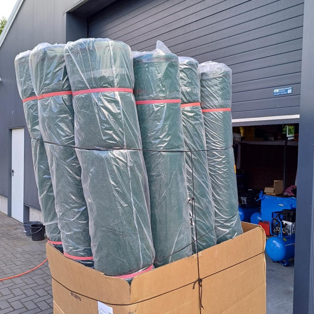 Donkergroen 80% winddoek 2 meter hoog/50 meter lang!!, Ophalen, Nieuw, 20 meter of meer, Gaas