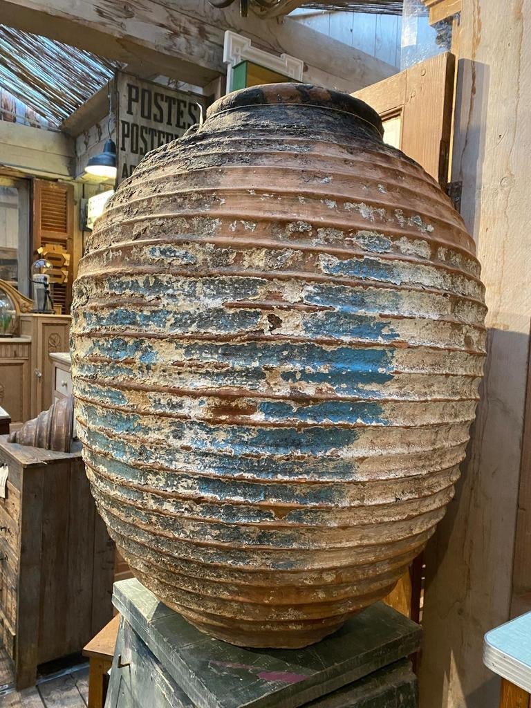 Terracotta Kruik Vaas met Mooie Patina, Ophalen