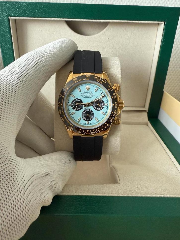 Rolex Daytona Blue Dial 40MM Oysterflex, Sieraden, Tassen en Uiterlijk, Horloges | Dames, Nieuw, Polshorloge, Rolex, Staal, Overige materialen