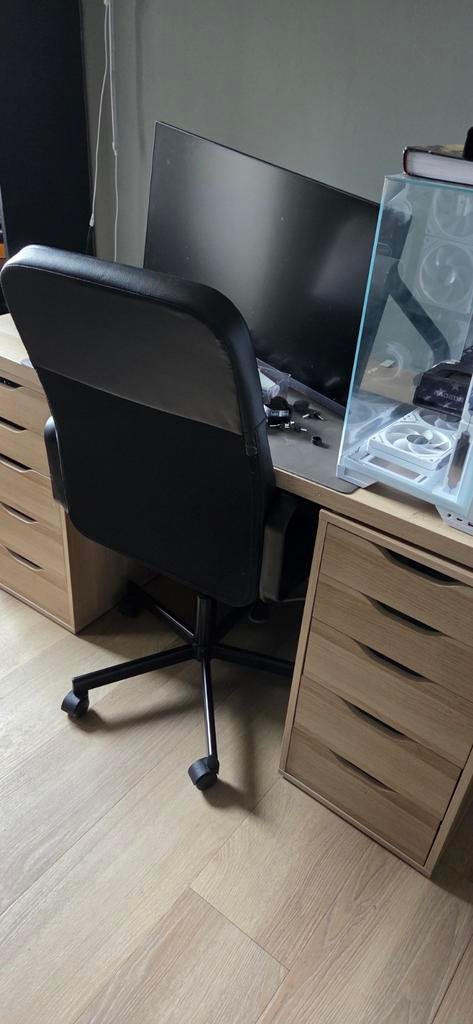 IKEA Alex bureau met lades - Gebruikt, Huis en Inrichting, Bureaus, Met lades, Gebruikt, Spaanplaat of MDF, Bruin