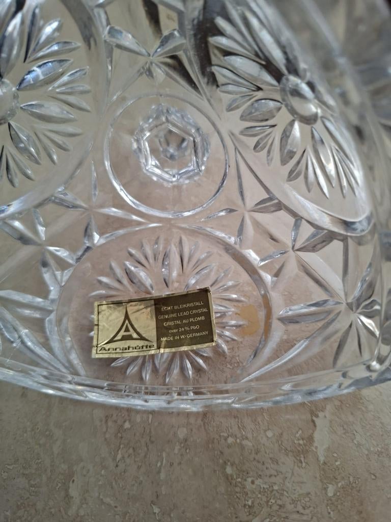 Bleikristal Bonbonsschaal met deksel - Anna Hutte, Antiek en Kunst, Antiek | Glas en Kristal, Ophalen