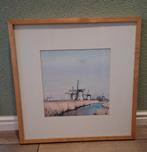 Groot Hollands Molenlandschap Schilderij - Olieverf op Doek, Antiek en Kunst, Kunst | Schilderijen | Klassiek, Ophalen