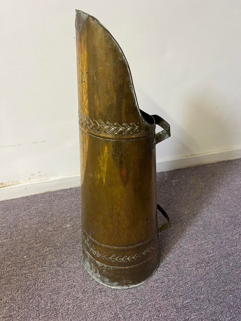 Kolenkit antiek van messing, Ophalen, Gebruikt, Metaal