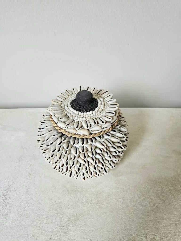 Ronde schelpen bakje 2 uit Bali, Mand, Rond, Ophalen of Verzenden, Tropical home