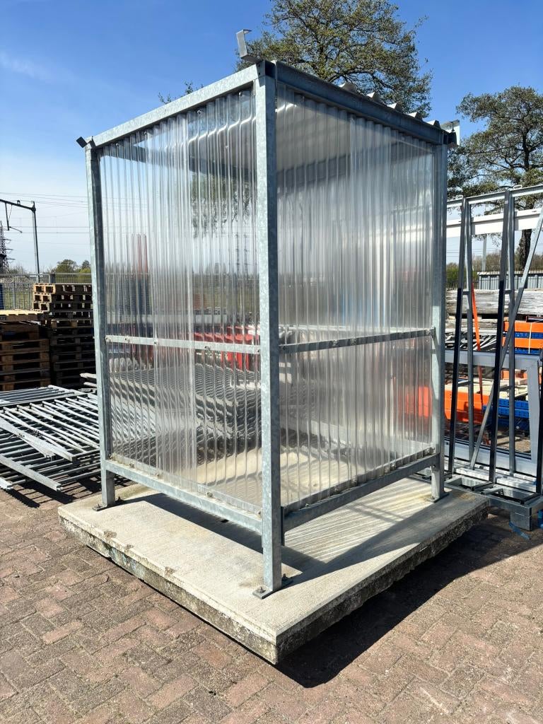 Abri rokershok / Overkapping op betonplaat (open voorzijde), Ophalen, Nieuw, Veranda