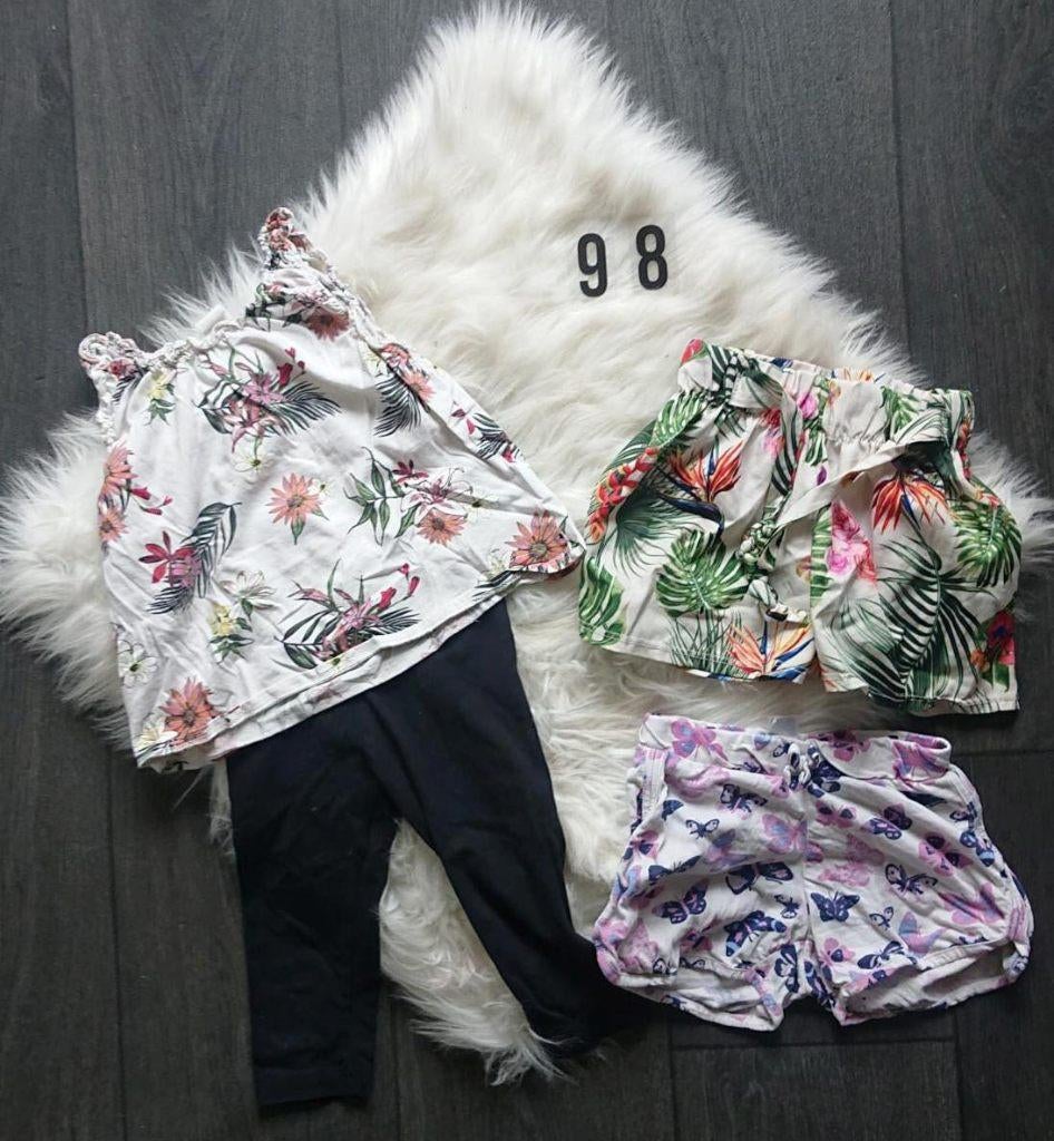 Zomer bundeltje shorts/top/capri legging maat 98, Kinderen en Baby's, Kinderkleding | Maat 98, Ophalen of Verzenden, Gebruikt
