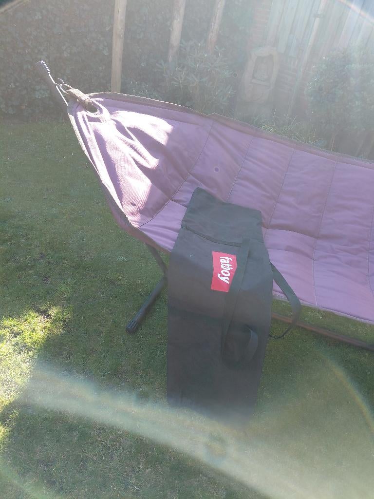 Fat Boy hangmat met stevig standaard, Tuin en Terras, Hangmatten, Ophalen, Gebruikt, Inklapbaar, Eenpersoons