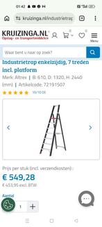 Altrex Pro 7 Treden Industriële Ladder met Platform, Doe-het-zelf en Verbouw, Ladders en Trappen, Ophalen of Verzenden, Nieuw