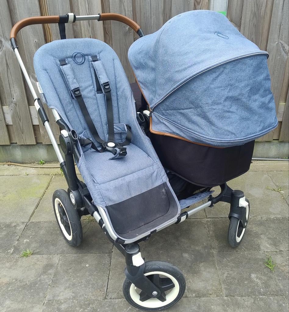Bugaboo Donkey 2 Duowagen - Complete Set, Ophalen, Gebruikt, Bugaboo, Verstelbare duwstang